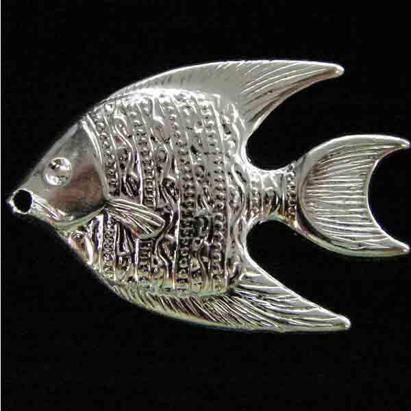 Silver Plate 21X15MM Angel Fish
