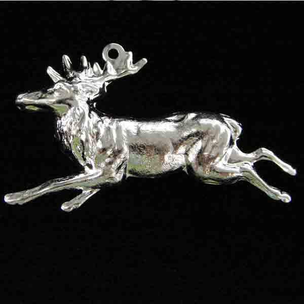 Silver Plate 21X38MM Elk Stamping
