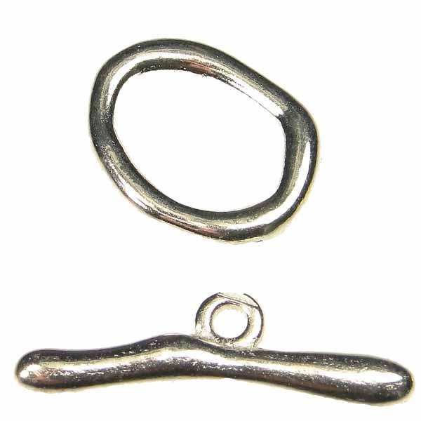 Silver Plate 21x16MM 21x16MM Free Form Toggle