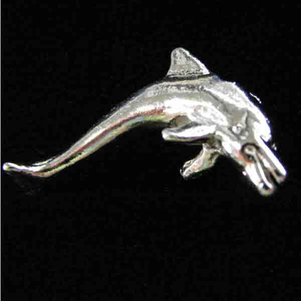 Silver Plate 23x12MM Dolphin Bead