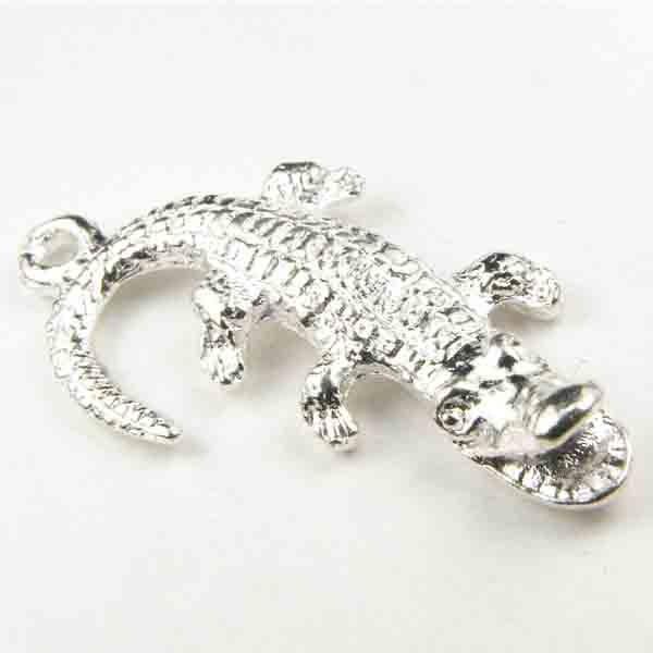 Silver Plate 24x13 Alligator Cast 3-D