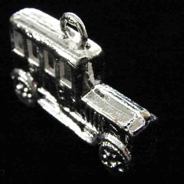 Silver Plate 27X16MM Touring Car