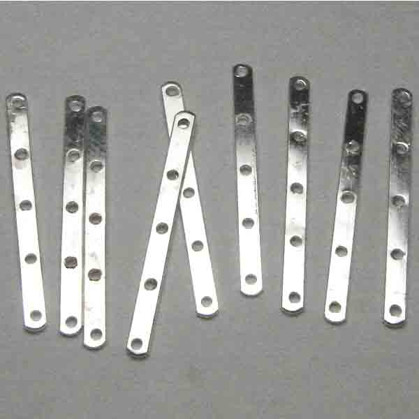 Silver Plate 5 Hole Spacer Bar 27MM