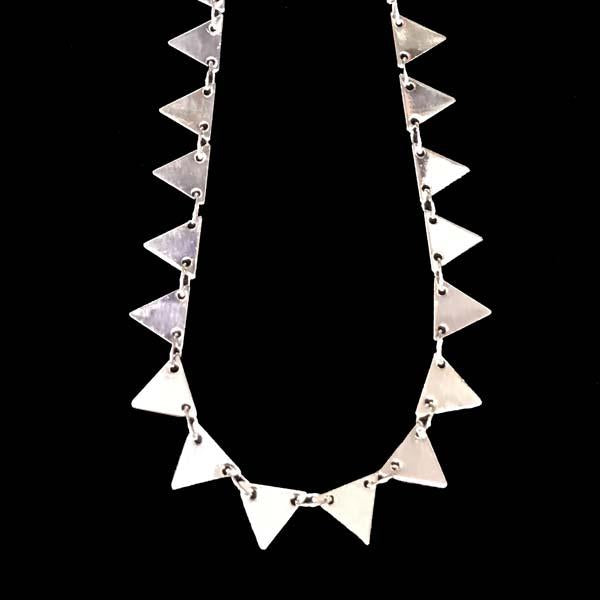 Silver Plate 7.5MM Triangle Drop Chain