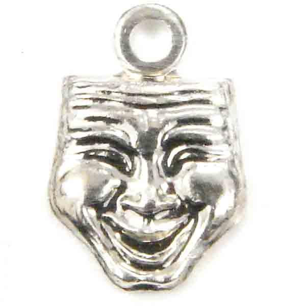 Silver Plate 7x6 Comedy Mask