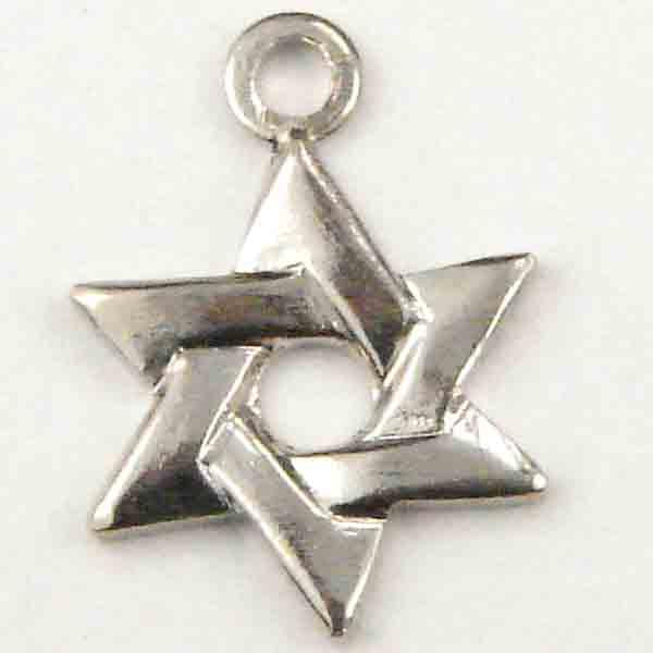 Silver Plate 9MM Star Of David
