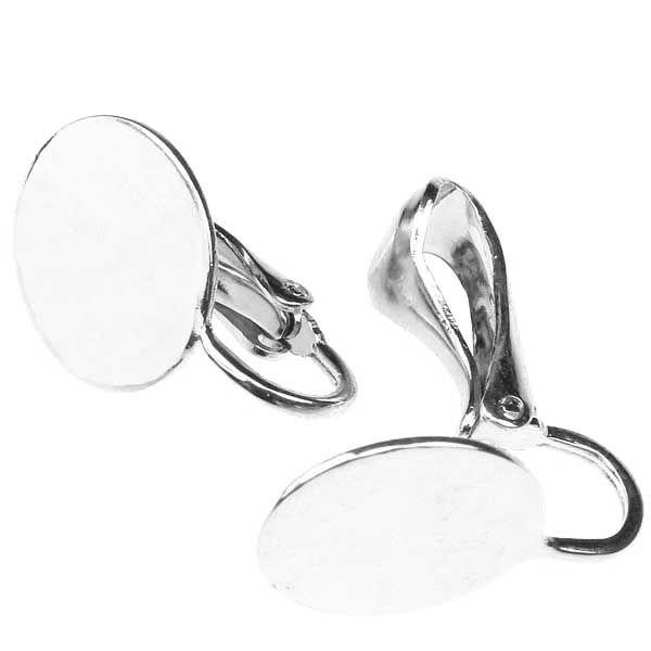 Silver Plate Ear Clip with 13MM Pad