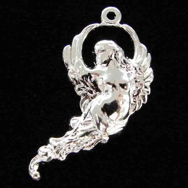 Silver Plate Left Facing 28X15MM Angel