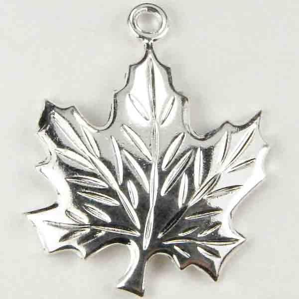 Silver Plate Maple Leaf 16MM