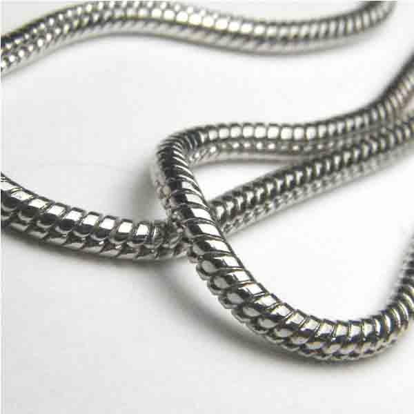 Silver Plate Snake Chain 2MM