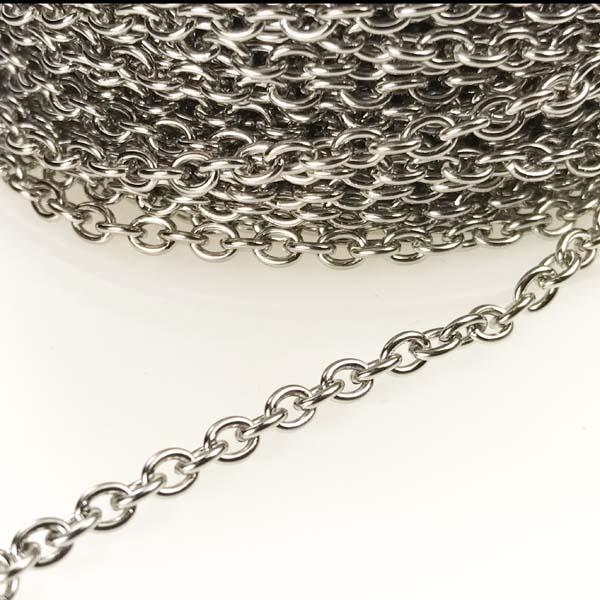 Stainless Steel 4x3MM Oval Cable Chain