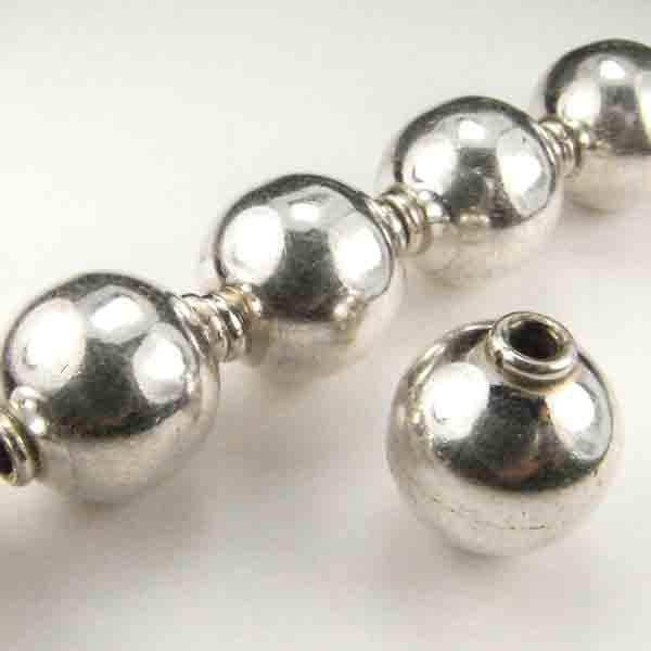 Sterling Silver 13MM Collared Ball