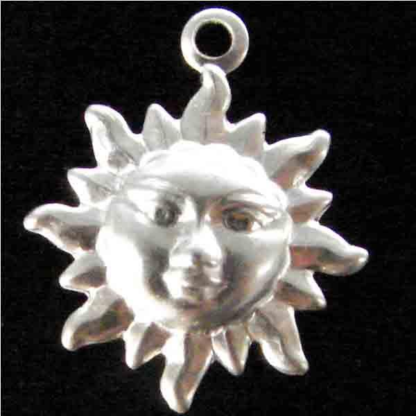 Sterling Silver 15x13MM Sunface