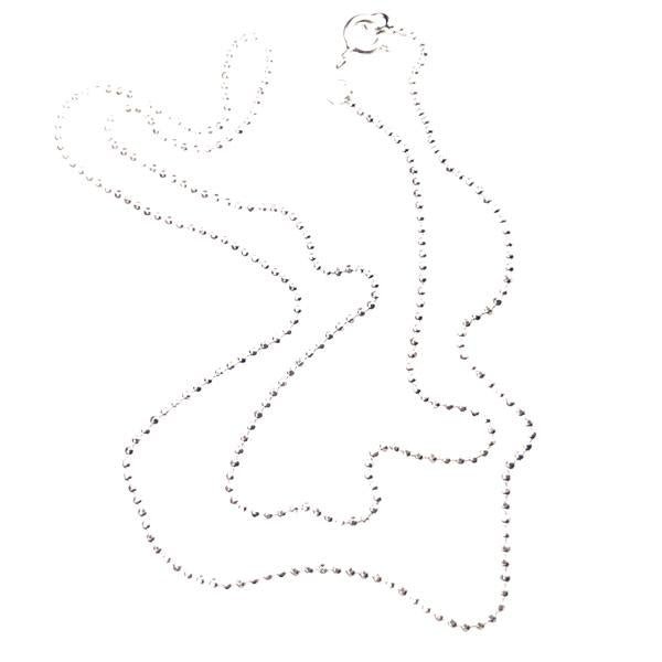 Sterling Silver 16 Inch 1.2MM Diamond Cut Ball Chain Neckalce