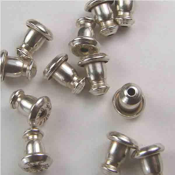 Sterling Silver 6MM Barrel Earnut
