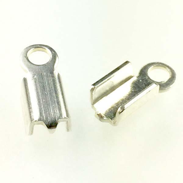 Sterling Silver Fold Over Crimp End For 1.5-2MM Cord