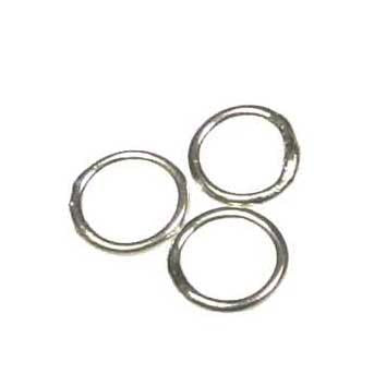 Sterling Silver Plate 6MM 22 Gauge Soldered Jump Ring