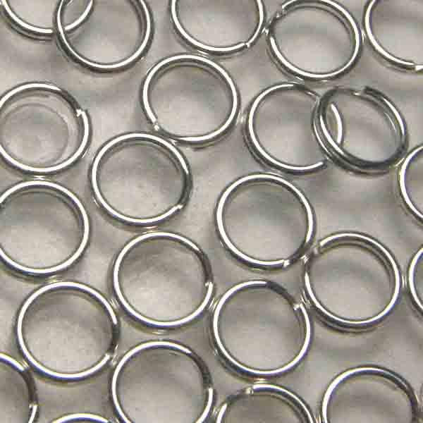 Sterling Silver Plate 9MM Round Split Ring