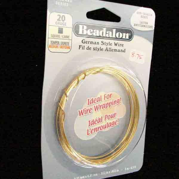 The Bead Smith Brass 20 Gauge German Wire