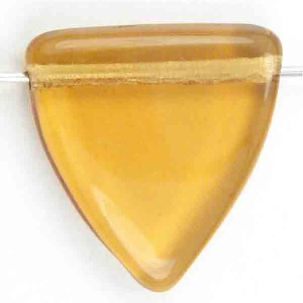 Topaz 17MM Triangle With Cross Hole