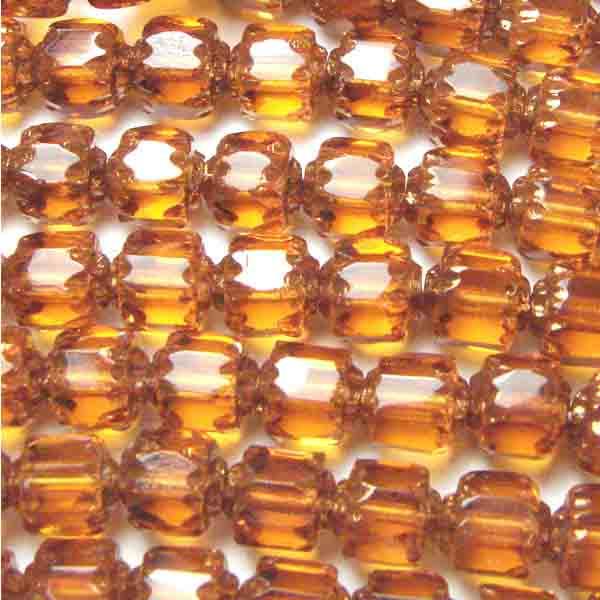 Topaz with Bronze 6MM Cathedral Bead