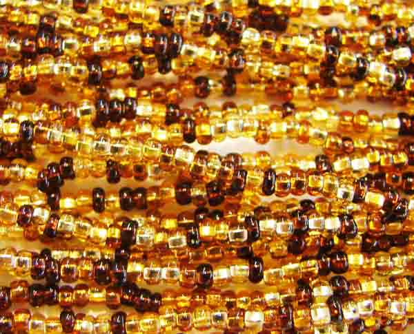 Tortise Silver Lined 11/0 Seed Bead