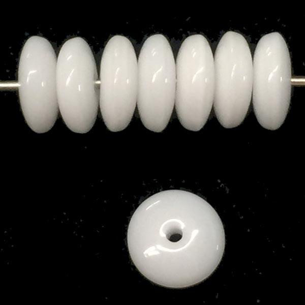 White 6x3MM Belly Rondelle
