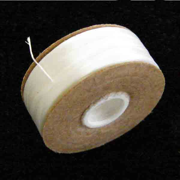 White Size D Nylon Thread S-Lon 45 Meter Bobbin