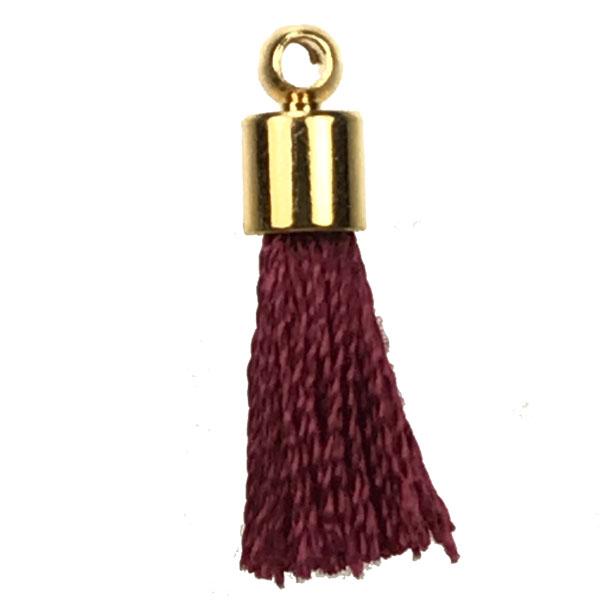 Wine With Gold Plate 17MM Tassel