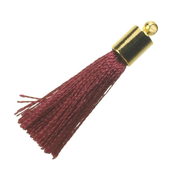 Wine With Gold Plate 30MM Tassel